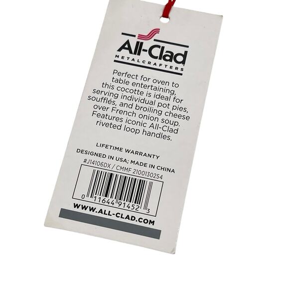 New All-Clad .5 Qt Cocotte With Lid Stainless Steel Dutch Oven - Picture 8 of 8